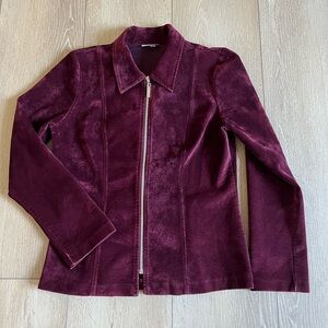 Women's vintage Burgundy velvet Jacket size S